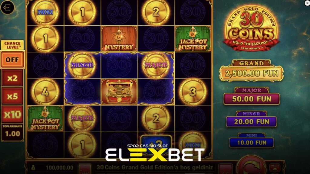 Elexbet 30 coins grand gold